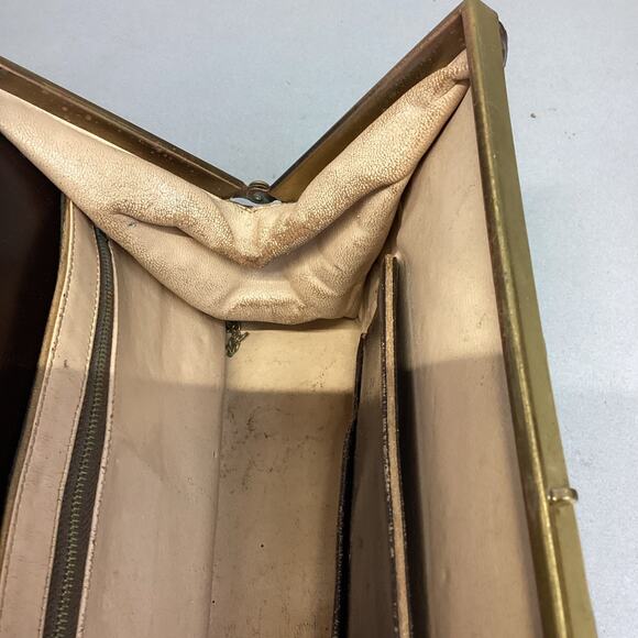 Vintage Rendl Original Alligator Leather Handbag Purse, Classic Cognac Brown - Picture 10 of 11